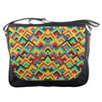 Trendy Chic Modern Chevron Pattern Messenger Bags Front