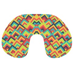 Trendy Chic Modern Chevron Pattern Travel Neck Pillows