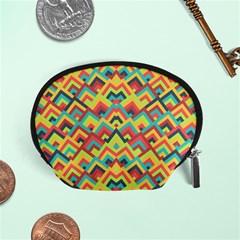 Trendy Chic Modern Chevron Pattern Accessory Pouches (small) 