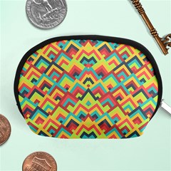 Trendy Chic Modern Chevron Pattern Accessory Pouches (medium)  by GardenOfOphir