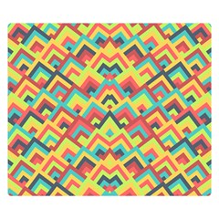 Trendy Chic Modern Chevron Pattern Double Sided Flano Blanket (small) 