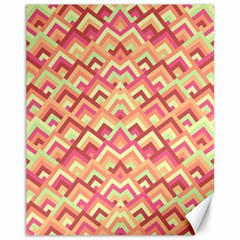 Trendy Chic Modern Chevron Pattern Canvas 11  X 14   by GardenOfOphir