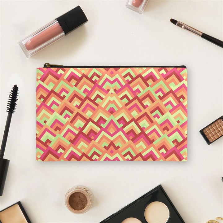 Trendy Chic Modern Chevron Pattern Cosmetic Bag (Medium) 