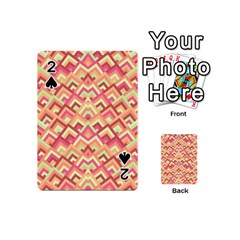 Trendy Chic Modern Chevron Pattern Playing Cards 54 (mini)  by GardenOfOphir