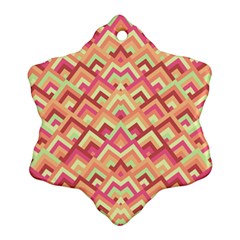 Trendy Chic Modern Chevron Pattern Ornament (snowflake) 