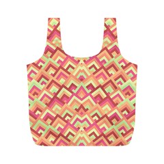 Trendy Chic Modern Chevron Pattern Full Print Recycle Bags (m)  by GardenOfOphir