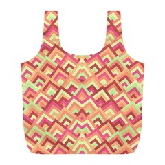 Trendy Chic Modern Chevron Pattern Full Print Recycle Bags (l)  by GardenOfOphir