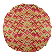 Trendy Chic Modern Chevron Pattern Large 18  Premium Flano Round Cushions by GardenOfOphir