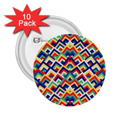 Trendy Chic Modern Chevron Pattern 2 25  Buttons (10 Pack)  by GardenOfOphir