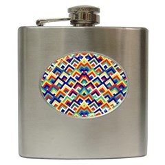 Trendy Chic Modern Chevron Pattern Hip Flask (6 Oz)