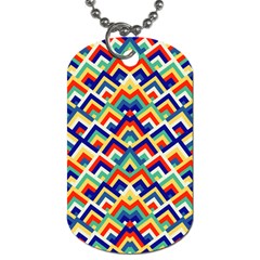 Trendy Chic Modern Chevron Pattern Dog Tag (two Sides)