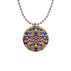 Trendy Chic Modern Chevron Pattern Button Necklaces