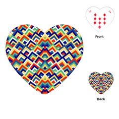 Trendy Chic Modern Chevron Pattern Playing Cards (heart)  by GardenOfOphir