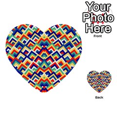 Trendy Chic Modern Chevron Pattern Multi-purpose Cards (heart)  by GardenOfOphir