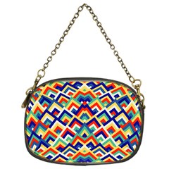 Trendy Chic Modern Chevron Pattern Chain Purses (one Side) 