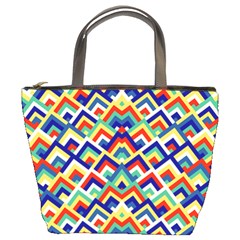 Trendy Chic Modern Chevron Pattern Bucket Bags by GardenOfOphir