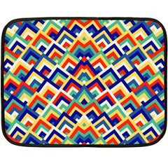 Trendy Chic Modern Chevron Pattern Double Sided Fleece Blanket (mini) 