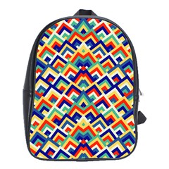 Trendy Chic Modern Chevron Pattern School Bags(large)  by GardenOfOphir