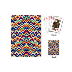 Trendy Chic Modern Chevron Pattern Playing Cards (mini) 