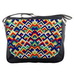 Trendy Chic Modern Chevron Pattern Messenger Bags by GardenOfOphir