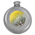 Dandelion 2015 0713 Round Hip Flask (5 oz) Front