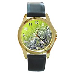 Dandelion 2015 0714 Round Gold Metal Watches