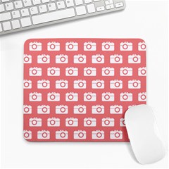 Modern Chic Vector Camera Illustration Pattern Large Mousepads