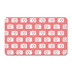 Modern Chic Vector Camera Illustration Pattern Magnet (rectangular) by GardenOfOphir