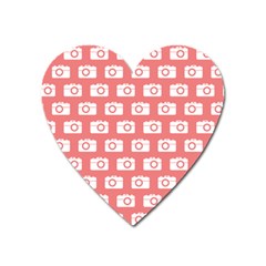 Modern Chic Vector Camera Illustration Pattern Heart Magnet