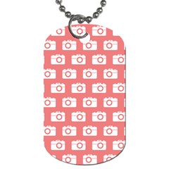 Modern Chic Vector Camera Illustration Pattern Dog Tag (two Sides) by GardenOfOphir