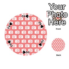 Modern Chic Vector Camera Illustration Pattern Playing Cards 54 (round)  by GardenOfOphir