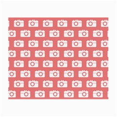 Modern Chic Vector Camera Illustration Pattern Small Glasses Cloth (2-side) by GardenOfOphir