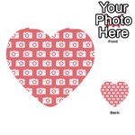 Modern Chic Vector Camera Illustration Pattern Multi-purpose Cards (Heart)  Front 1