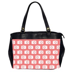 Modern Chic Vector Camera Illustration Pattern Office Handbags (2 Sides) 