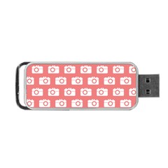 Modern Chic Vector Camera Illustration Pattern Portable Usb Flash (two Sides) by GardenOfOphir