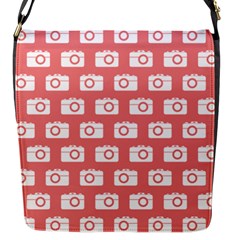 Modern Chic Vector Camera Illustration Pattern Flap Messenger Bag (s)