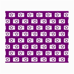 Modern Chic Vector Camera Illustration Pattern Small Glasses Cloth (2-side) by GardenOfOphir