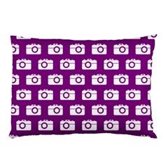 Modern Chic Vector Camera Illustration Pattern Pillow Cases