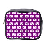 Modern Chic Vector Camera Illustration Pattern Mini Toiletries Bag 2-Side Front