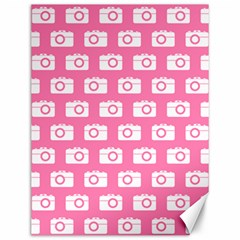 Pink Modern Chic Vector Camera Illustration Pattern Canvas 12  X 16   by GardenOfOphir