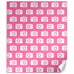 Pink Modern Chic Vector Camera Illustration Pattern Canvas 20  X 24  