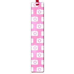 Pink Modern Chic Vector Camera Illustration Pattern Large Book Marks