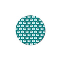 Modern Chic Vector Camera Illustration Pattern Golf Ball Marker (4 Pack)