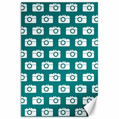 Modern Chic Vector Camera Illustration Pattern Canvas 24  X 36 