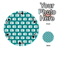 Modern Chic Vector Camera Illustration Pattern Playing Cards 54 (round)  by GardenOfOphir