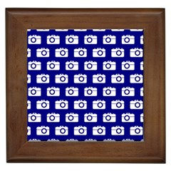 Modern Chic Vector Camera Illustration Pattern Framed Tiles