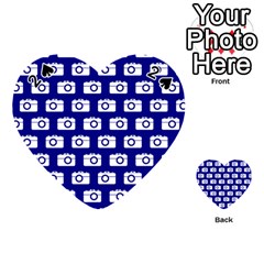 Modern Chic Vector Camera Illustration Pattern Playing Cards 54 (heart)  by GardenOfOphir