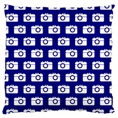 Modern Chic Vector Camera Illustration Pattern Large Cushion Cases (two Sides)  by GardenOfOphir