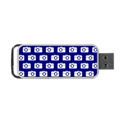 Modern Chic Vector Camera Illustration Pattern Portable Usb Flash (one Side)