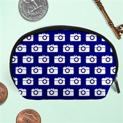 Modern Chic Vector Camera Illustration Pattern Accessory Pouches (large) 